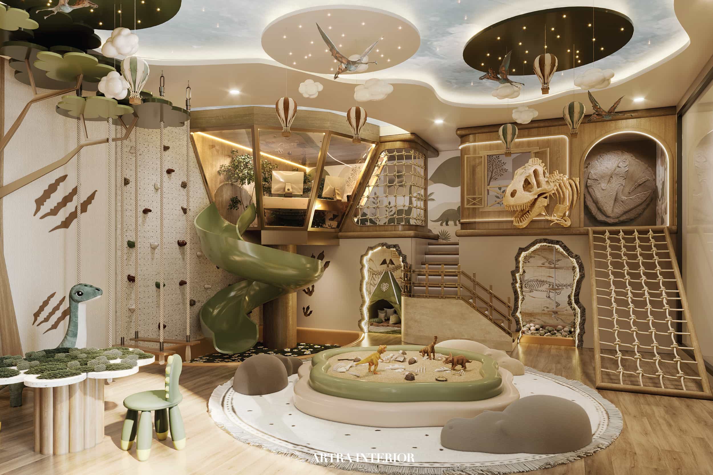 ถ้าตอนเด็กๆเรามี“ฐานลับ” เป็นของตัวเอง 🌿 Dinosaur Kids Playroom by ARTRA INTERIOR